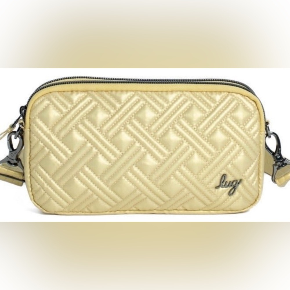 LUG Coupe XL Champagne Quilted Crossbody /Fanny Bag